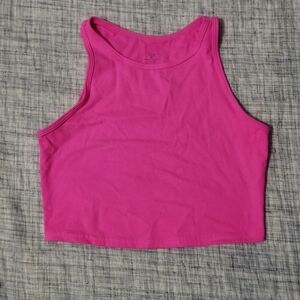 Fleo Hot Pink Women's Racerback Crop Top